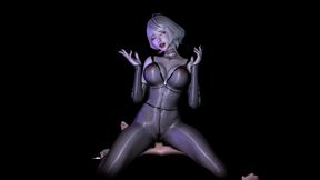 3D Short Hair Slut Asian Whore Wearing Sexy Lingerie Got Fucked so Hard