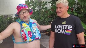 Cuckold sugardaddy watches sugarbaby Chloe Temple double pussy penetration creampie foursome