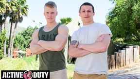 Military Jocks Blake Effortley & Brad Hayes Bareback Flip Flop - Hot