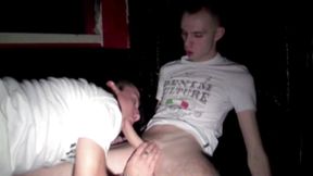 Twink used in jockstrap by top scally boy