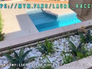 Salope francaise en bikini vide les couilles d'un mec sur la terasse à la vue des voisins !