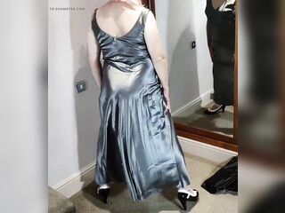 Uk tv whore Nottstvslut lengthy shiny satin ball gown. Very hawt hawt satin