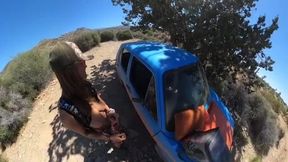 Steamy Outdoor Encounter on a Volkswagen Hood at the Springs - SparksGoWild