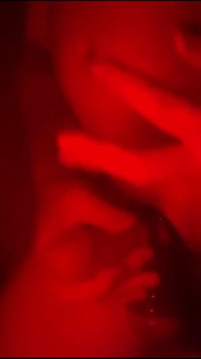 Oily Masturbation in Red Monochrome
