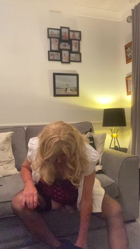 Sissy faggot eating my own cum