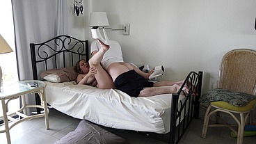 Caught masturbating stepson gets a sex lesson from stepmom