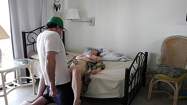 Caught masturbating stepson gets a sex lesson from stepmom