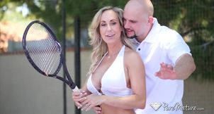 After tennis lesson get laid and facial with MILF Brandi Love