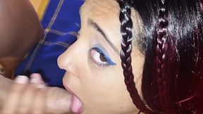 Step-sister licks my cock&#x1F346; with sweet passion