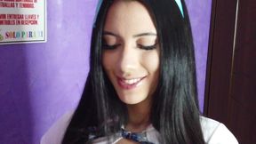 caliente colegiala se masturba y moja mucho el cono rosado - ambar prada