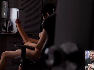 Oriental Transgender Futanari Hottie Jerks Off And Cums Everywhere, Transgender Peach Creams In Rosalina