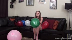 You love watching a hottie pop her balloons!