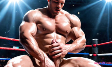 Wrestling ass gets wrecked ringside with deep anal & muscle pounding