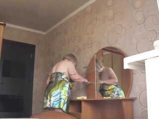 Neighbour watches overweight mother i'd like to fuck throughout open window. PAWG.