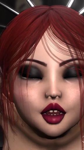 Sexy college girl slave gets fucked hard in her ass by sci-fi dickgirl in the lab