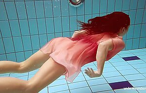 Polish hot shaped Deniska swimming nude