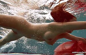 Polish hot shaped Deniska swimming nude