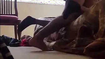 Young Black Submissive Bottom Fucked by Older Latin Daddy Bareback