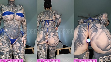 MILF Micro Bikini try on with LED Vibrating Butt Plug - Melody Radford Anal