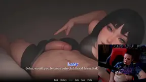 Gamer girl streams obsessed Lucy game while masturbating with big natural tits
