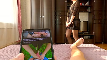 Stepsis won&#039_t let me Watch Porn and Gets Cum in her Tight Pussy