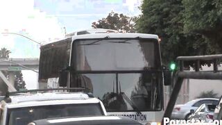 Pornstar Desire Moore Gangbanged Into Bus