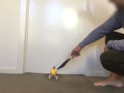 GIANT TICKLE TORTURE - FOR A TINY MAN - MANLYFOOT - SHRINKING TICKLES WITH A MAGIC FEATHER 🏃‍♂️🪶