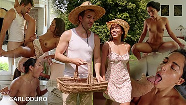 Brazilian Beauty Mia Nins Picked Berries, Then Got Destroyed in the Kitchen & Bedroom Cum in mouth & Natural Tits - Carlo Duro
