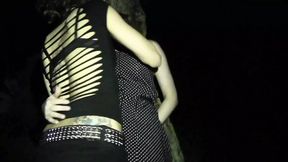 Lesbian MILF Bianca Stone and Star Nine licking each other's pussies outdoors