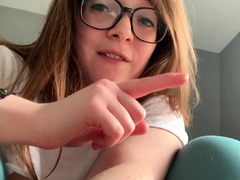 Katie amateur brunette girl toying pussy with a vibrator