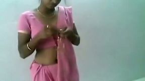 Sweet Indian girl takes her sari off in front of her BF