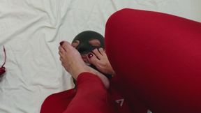 Worship My Queen’s Big Feet with Red Nails and Luscious Soles