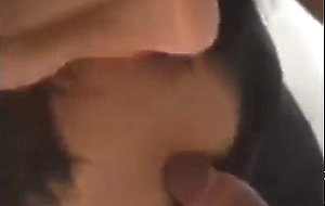 Korean gf resist to give blowjob later sucks cock