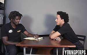 Black LP Officer fucked hardcore by his hunk colleague