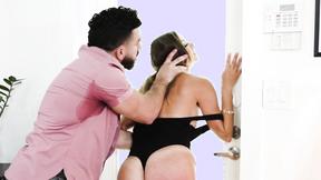 ”MILF Havana Bleu gagged before doggy & rough dick riding”