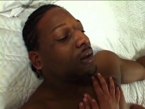 Ebony honey with sexy ass gets nice cum after wild fuck in bed