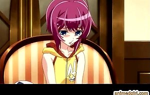 Shemale anime maid self masturbating in the bathtub