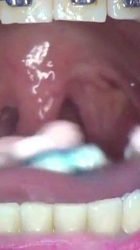 Playing and Swallowing a Candy-filled Condom in the Shape of a Rabbit