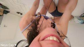 fpov sixty-nine blowjob and intense riding orgasm - 69 oral sex and female climax with sloppy ending from her perspective – horny beauty neya cay