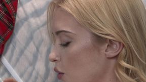 Sexy Pornstar Chloe Cherry Enjoys a Holiday Smoke