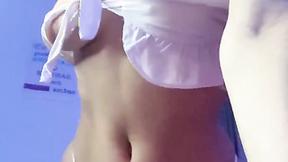 ”#blonde #dancing #whitelingerie”