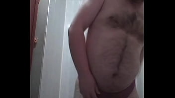 Funny guy shakes his dick and slaps his ass))))