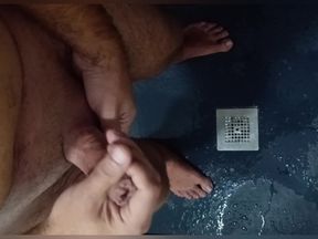 Shaving Balls and Masturbating