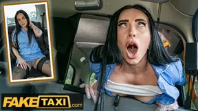 Hot Taxi Hot Nurse in Uniform Gives Driver a Suck and Fuck before a Meeting