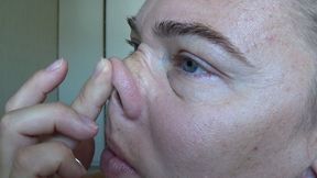 Sexy nose push up so hard with red line