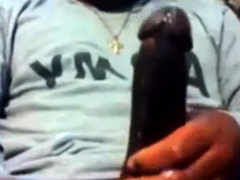 Str8 Guy Stroking his BBC to Porn ( Double Cum )