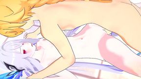 skirk gets penetrated for the first time - genshin impact