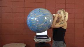 Abby Marie Blows a Suzuki Peacock Balloon to Bursting (MP4 - 1080p)