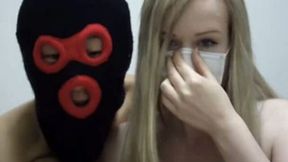 My BF loves wearing masks and he loves having his dick sucked on cam