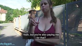 Belgian Babe Takes Big Cock Outdoors for Cash